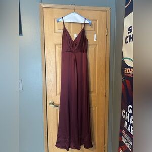 Burgundy bridesmaid dress